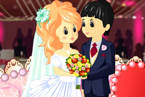 可爱婚礼蛋糕糖人