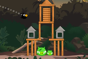 愤怒的小鸟之射击小猪