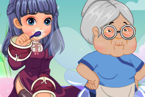 拇指姑娘刷牙偷懒