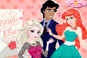 艾莎和艾丽儿争男友