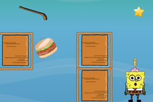 给海绵宝宝送汉堡