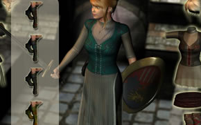 中世纪女战士装扮