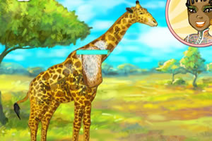 动物园里的长颈鹿