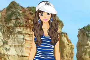 沙滩上的可爱女孩