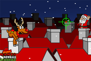 雪球扔圣诞老人