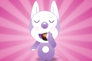 可爱小猫吃甜点