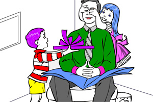 父亲节快乐填颜色