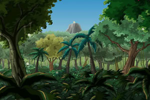 茂密森林找纸团