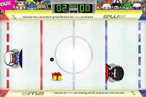 卡通小子冰球赛