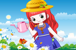 可爱园丁女孩