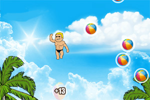 夏日沙滩上百层