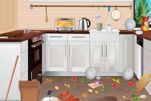 清理脏乱厨房