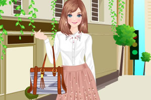 时尚女孩的装扮