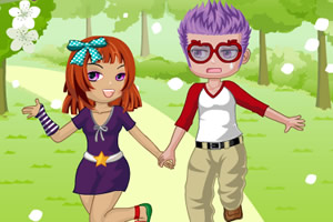 可爱的男孩女孩