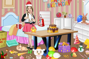 打扫生日派对房间