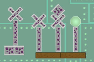 方块上的平衡球