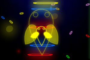 变色小鸟吃糖果