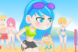 沙滩排球小女孩