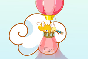 开热气球抓奶牛