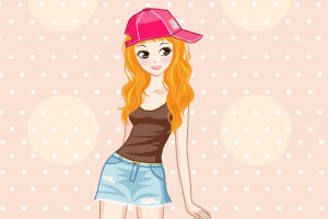 可爱时髦小女孩