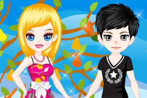 可爱女孩去约会