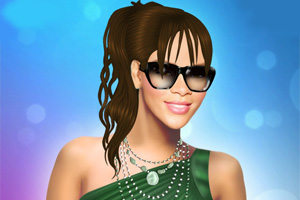 蕾哈娜化妆打扮