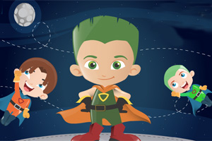 超人小朋友换装