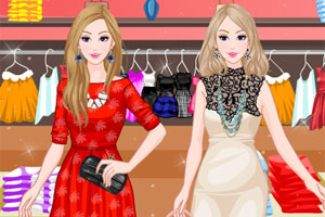 双胞胎姐妹逛街