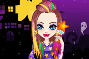 打扮万圣节女巫