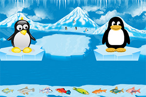 南极企鹅分小鱼