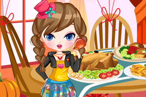 感恩节漂亮女孩