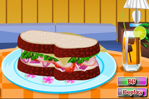 美味的火鸡三明治