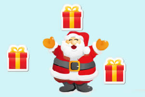 圣诞爷爷接礼物