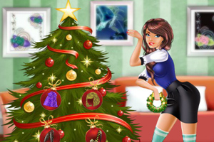 圣诞美丽女孩