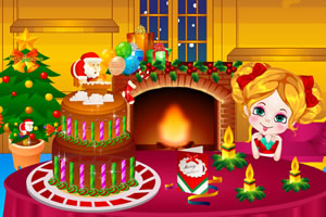 琪琪做圣诞蛋糕