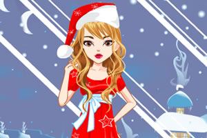 时尚圣诞女孩