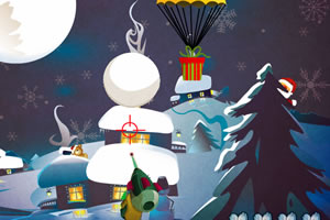 和圣诞老人打雪战