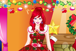 圣诞节美丽女生