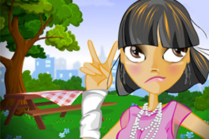 搞怪小女孩的打扮