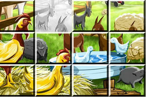 农场动物滑动拼图