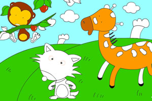 航航动物园填色