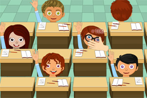 拍醒偷懒的学生