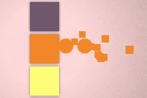 彩色圆球撞方块