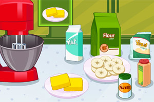 美味的香蕉面包