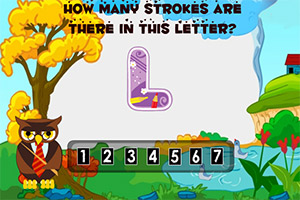 英文字母数笔画