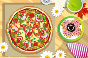 装饰美味披萨