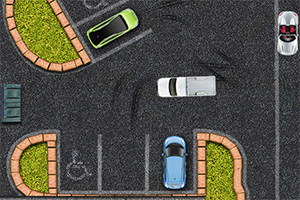 停靠敞篷货运车