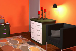 橘红色卧室逃脱
