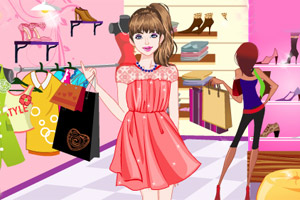 情人节购物女孩