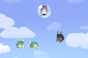 救援降落的女孩